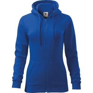 MALFINI® Dámská celopropínací mikina Trendy Zipper s kapucí s podšívkou 65% bavlny Barva: modrá královská, Velikost: XXL