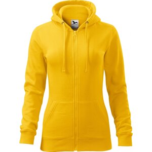 MALFINI® Dámská celopropínací mikina Trendy Zipper s kapucí s podšívkou 65% bavlny Barva: Žlutá, Velikost: L