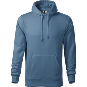 MALFINI® Pánská klokanka Cape s kapucí s podšívkou, 65% bavlny Barva: modrá denim, Velikost: XL