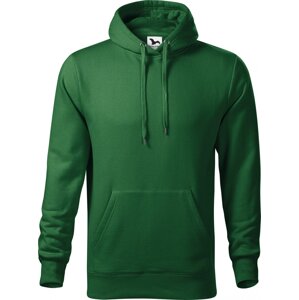 MALFINI® Pánská klokanka Cape s kapucí s podšívkou, 65% bavlny Barva: Zelená lahvová, Velikost: XXL