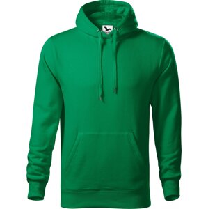 MALFINI® Pánská klokanka Cape s kapucí s podšívkou, 65% bavlny Barva: zelená střední, Velikost: 3XL