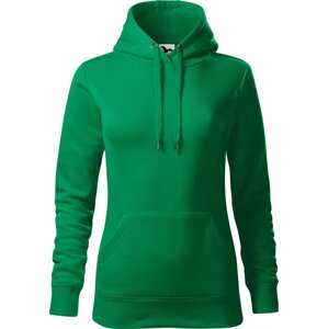 MALFINI® Projmutá dámská klokanka Cape s kapucí s podšívkou Barva: zelená střední, Velikost: XL