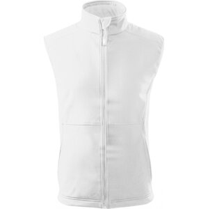 MALFINI® Pánská softshellová vesta Vision s kapsami na zip Barva: Bílá, Velikost: XXL