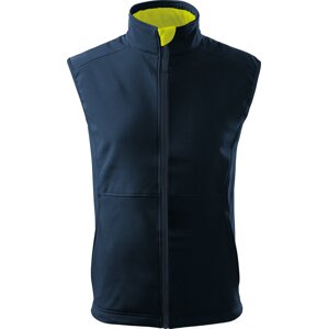 MALFINI® Pánská softshellová vesta Vision s kapsami na zip Barva: modrá námořní, Velikost: XXL