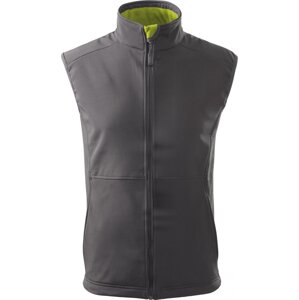 MALFINI® Pánská softshellová vesta Vision s kapsami na zip Barva: šedá ocelová, Velikost: 3XL