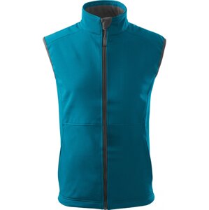 MALFINI® Pánská softshellová vesta Vision s kapsami na zip Barva: modrá tyrkysová tmavá, Velikost: XXL