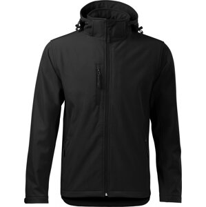 MALFINI® Pánská 3vrstvá softshellová bunda s prodlouženým zadním dílem Barva: Černá, Velikost: 4XL