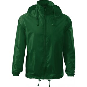 MALFINI® Celopropínací lehká bunda se skrytou kapucí v límci Barva: Zelená lahvová, Velikost: 3XL