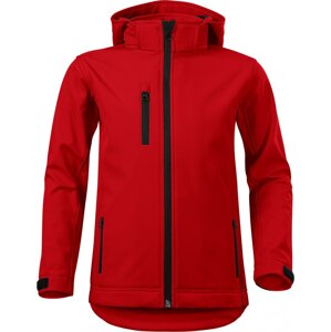 MALFINI® Dětská softshellová bunda s delším zadním dílem Barva: Červená, Velikost: 122 cm/6 let