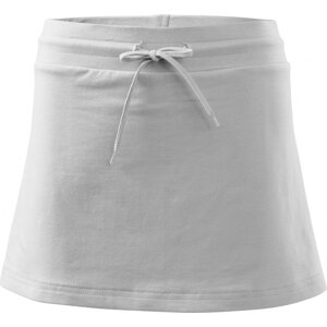 MALFINI® Dámské šortky a sukně do áčka 2v1, s elastanem Barva: Bílá, Velikost: L