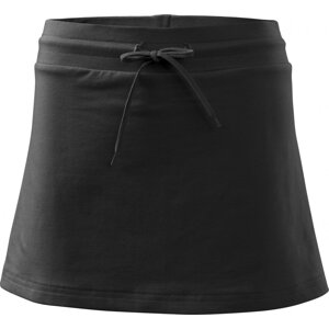 MALFINI® Dámské šortky a sukně do áčka 2v1, s elastanem Barva: Černá, Velikost: XL