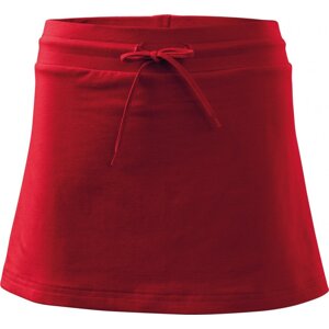 MALFINI® Dámské šortky a sukně do áčka 2v1, s elastanem Barva: Červená, Velikost: M