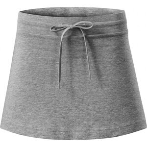 MALFINI® Dámské šortky a sukně do áčka 2v1, s elastanem Barva: Šedý melír tmavý, Velikost: L