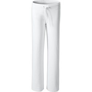 MALFINI® Dámské volnočasové tepláky v rovném střihu s pružným pasem Barva: Bílá, Velikost: L