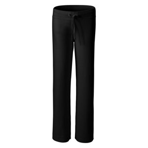 MALFINI® Dámské volnočasové tepláky v rovném střihu s pružným pasem Barva: Černá, Velikost: XL