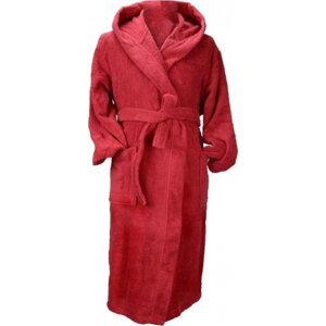 A&R Unisex župan s kapucí z turecké bavlny 400 g/m Barva: červená tmavá, Velikost: S/M AR026
