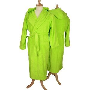 A&R Unisex župan s kapucí z turecké bavlny 400 g/m Barva: Limetková zelená, Velikost: 3XL AR026