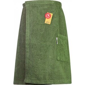 A&R Pánský saunový kilt na suchý zip Velcro, 400 g/m Barva: zelená vojenská, Velikost: 65 x 135 cm AR042