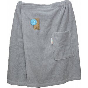 A&R Pánský saunový kilt na suchý zip Velcro, 400 g/m Barva: šedá světlá, Velikost: 65 x 150 cm AR042