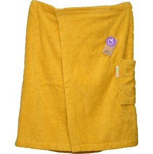A&R Pánský saunový kilt na suchý zip Velcro, 400 g/m Barva: žlutá hořčicová, Velikost: 65 x 150 cm AR042