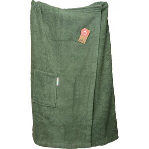 A&R Dámský saunový kilt na suchý zip Velcro, 400 g/m Barva: zelená vojenská, Velikost: 85 x 150 cm AR043