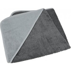 A&R Zavinovačka pro novorozence Babiezz + ručník s kapucí 75 × 75 cm Barva: šedá grafitová - šedá tmavá - šedá tmavá, Velikost: 75 x 75 cm ARB032