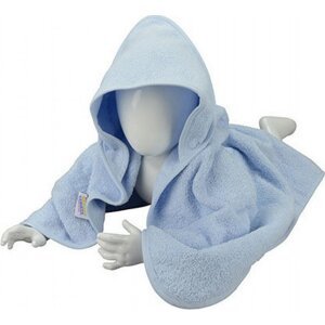 A&R Zavinovačka pro novorozence Babiezz + ručník s kapucí 75 × 75 cm Barva: modrá světlá - modrá světlá, Velikost: 75 x 75 cm ARB032