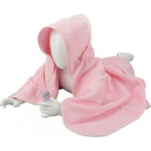 A&R Zavinovačka pro novorozence Babiezz + ručník s kapucí 75 × 75 cm Barva: růžová světlá, Velikost: 75 x 75 cm ARB032