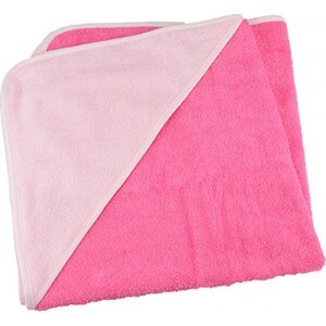 A&R Zavinovačka pro novorozence Babiezz + ručník s kapucí 75 × 75 cm Barva: růžová - růžová světlá, Velikost: 75 x 75 cm ARB032