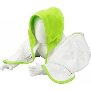 A&R Zavinovačka pro novorozence Babiezz + ručník s kapucí 75 × 75 cm Barva: bílá - limetka, Velikost: 75 x 75 cm ARB032