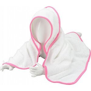 A&R Zavinovačka pro novorozence Babiezz + ručník s kapucí 75 × 75 cm Barva: bílá - růžová světlá, Velikost: 75 x 75 cm ARB032
