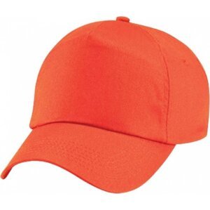 Beechfield Dětská baseballová čepice na suchý zip, 5 panelů Barva: Oranžová CB10B