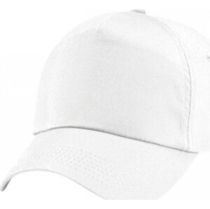 Beechfield Dětská baseballová čepice na suchý zip, 5 panelů Barva: Bílá CB10B