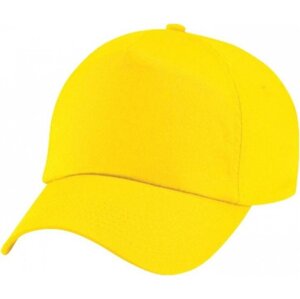 Beechfield Dětská baseballová čepice na suchý zip, 5 panelů Barva: Žlutá CB10B