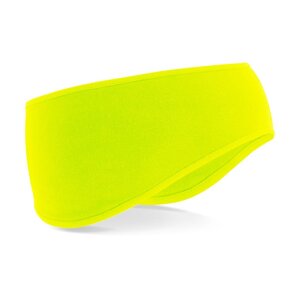 Beechfield Sportovní unisex softshell čelenka s elastanem Barva: žlutá fluorescentní