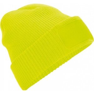 Beechfield Akrylová čepice s podšívkou a keprovou vazbou pro potisk Barva: žlutá fluorescentní CB440