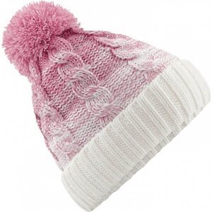 Beechfield Teplá čepice Ombré z vícebarevné příze Barva: růžová světlá - bílá CB459