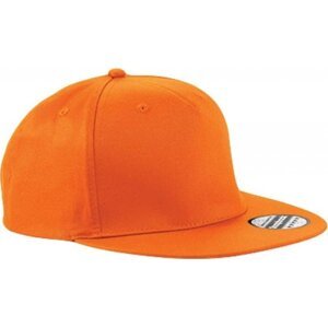 Beechfield 5-panelová snapback raperská čepice s rovným kšiltem Barva: Oranžová CB610