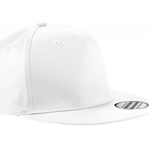 Beechfield 5-panelová snapback raperská čepice s rovným kšiltem Barva: Bílá CB610