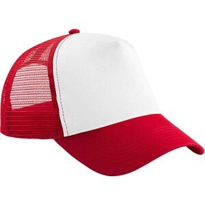 Beechfield Síťovaná kšiltovka Snapback Trucker Barva: červená - bílá CB640