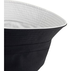 Beechfield Oboustranný keprový klobouček s prošívanými očky Barva: černá - šedá světlá, Velikost: L/XL CB686