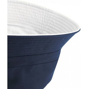 Beechfield Oboustranný keprový klobouček s prošívanými očky Barva: modrá námořní - bílá, Velikost: L/XL CB686