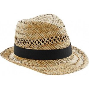 Beechfield Ručně vyráběný slaměnný klobouk Trilby Barva: Přírodní, Velikost: S/M CB730