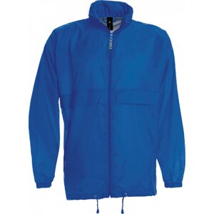 B&C Skládací nylonová větrovka Sirocco se skrytou kapucí v límci Barva: modrá královská, Velikost: XL BCJU800
