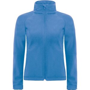 B&C Voděodolná softshellová bunda s prodlouženými zády Barva: modrá azurová, Velikost: M BCJW937