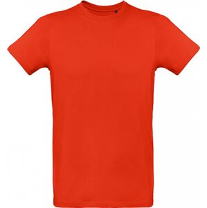 Měkké hladké organické pánské tričko B&C Inspire Plus 175 g/m Barva: červená ohnivá, Velikost: M BCTM048
