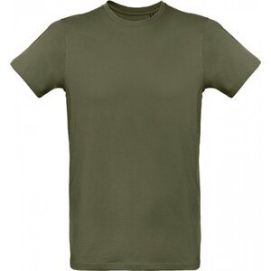 Měkké hladké organické pánské tričko B&C Inspire Plus 175 g/m Barva: Khaki, Velikost: L BCTM048