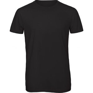 B&C Prodyšné pánské tričko BC z odolné směsi bavlny a polyesteru Barva: Černá, Velikost: 3XL BCTM055