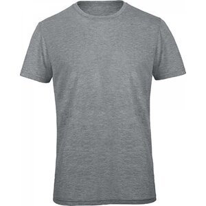 B&C Prodyšné pánské tričko BC z odolné směsi bavlny a polyesteru Barva: šedá světlá melír, Velikost: 3XL BCTM055