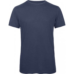 B&C Prodyšné pánské tričko BC z odolné směsi bavlny a polyesteru Barva: modrý námořní melír, Velikost: 3XL BCTM055